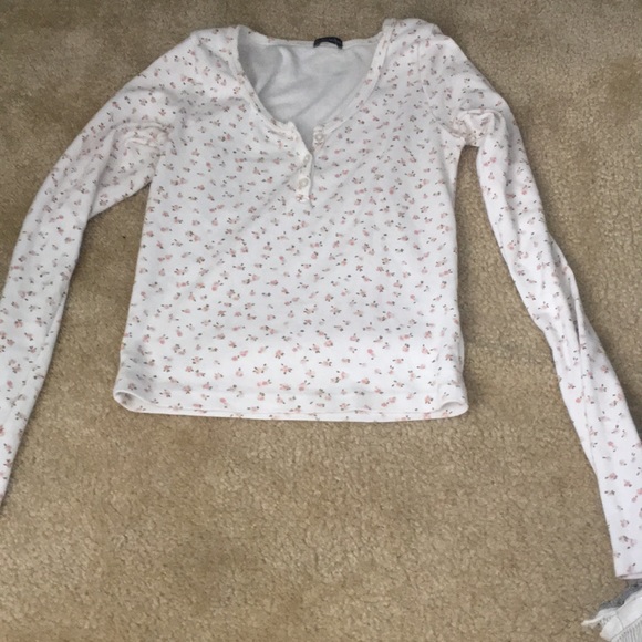 pink floral brandy long sleeve - Picture 3 of 3